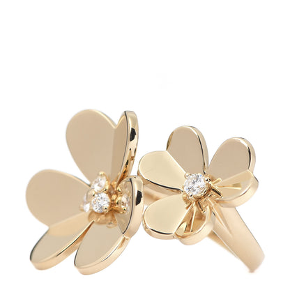 Van Cleef & Arpels 18K Yellow Gold Diamond Frivole Between The Finger Ring 54 6.75 3 of 6