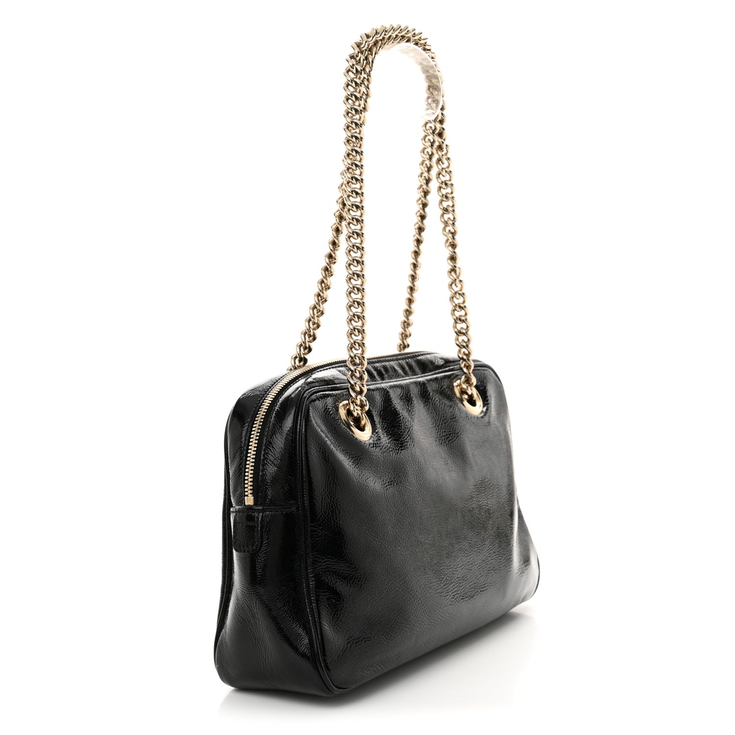 Gucci Soft Patent Small Soho Bowler Black 3 of 11