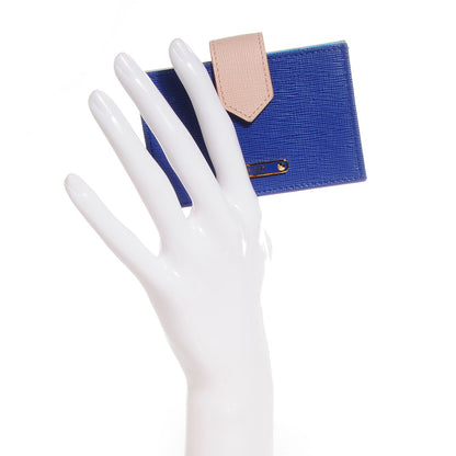 Fendi Vitello Elite Gusseted Card Holder Blue Neon Multicolor 3 of 10