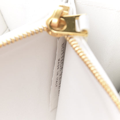 Bottega Veneta Calfskin Intrecciato Zip Around Wallet White 6 of 8