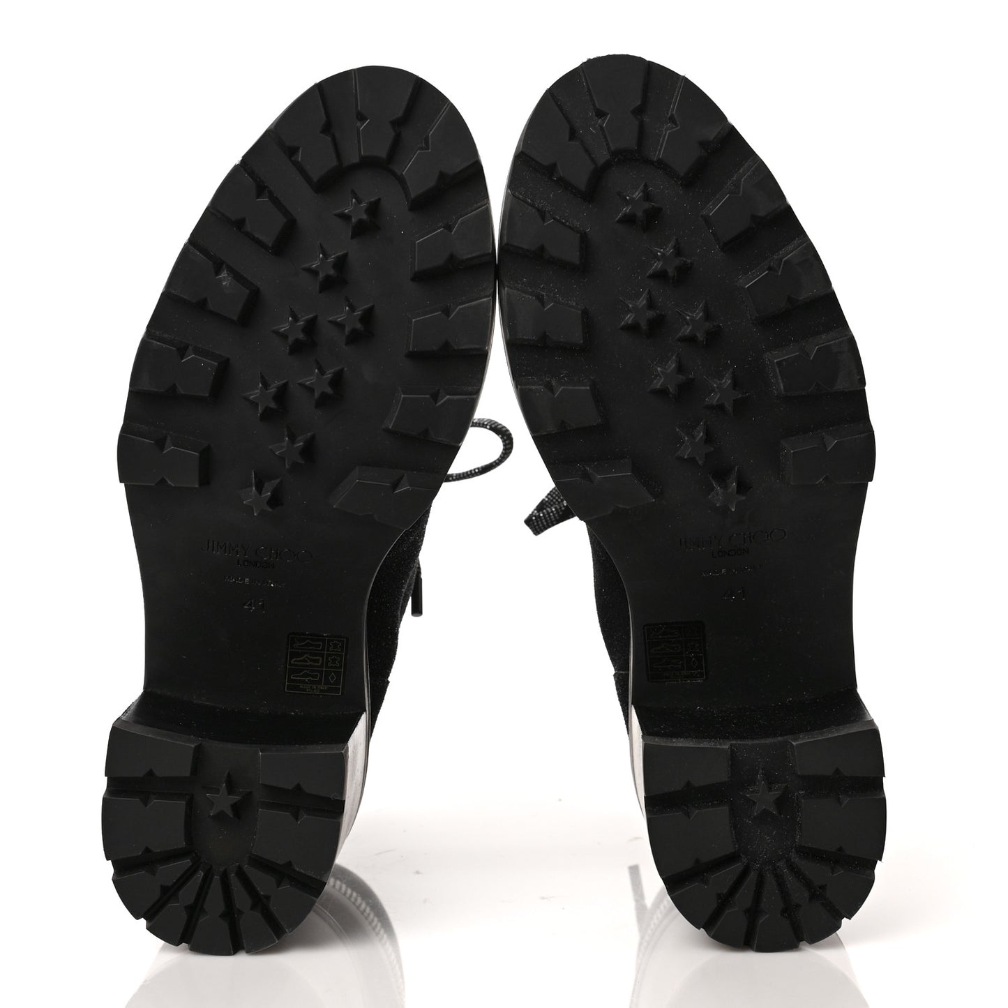 Suede Glitter Crystal Embellished Womens Eshe 65 Hiking Boots 41 Black
