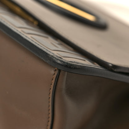 Fendi Vitello Century F is Fendi Bi-Color FF 1974 Embossed Kan I Shoulder Bag Maya Black 11 of 11