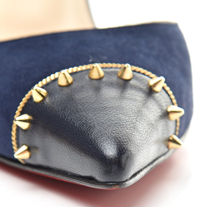 Christian Louboutin Suede Kid Culturella 70 Pumps 36.5 Nuit Gold 8 of 9