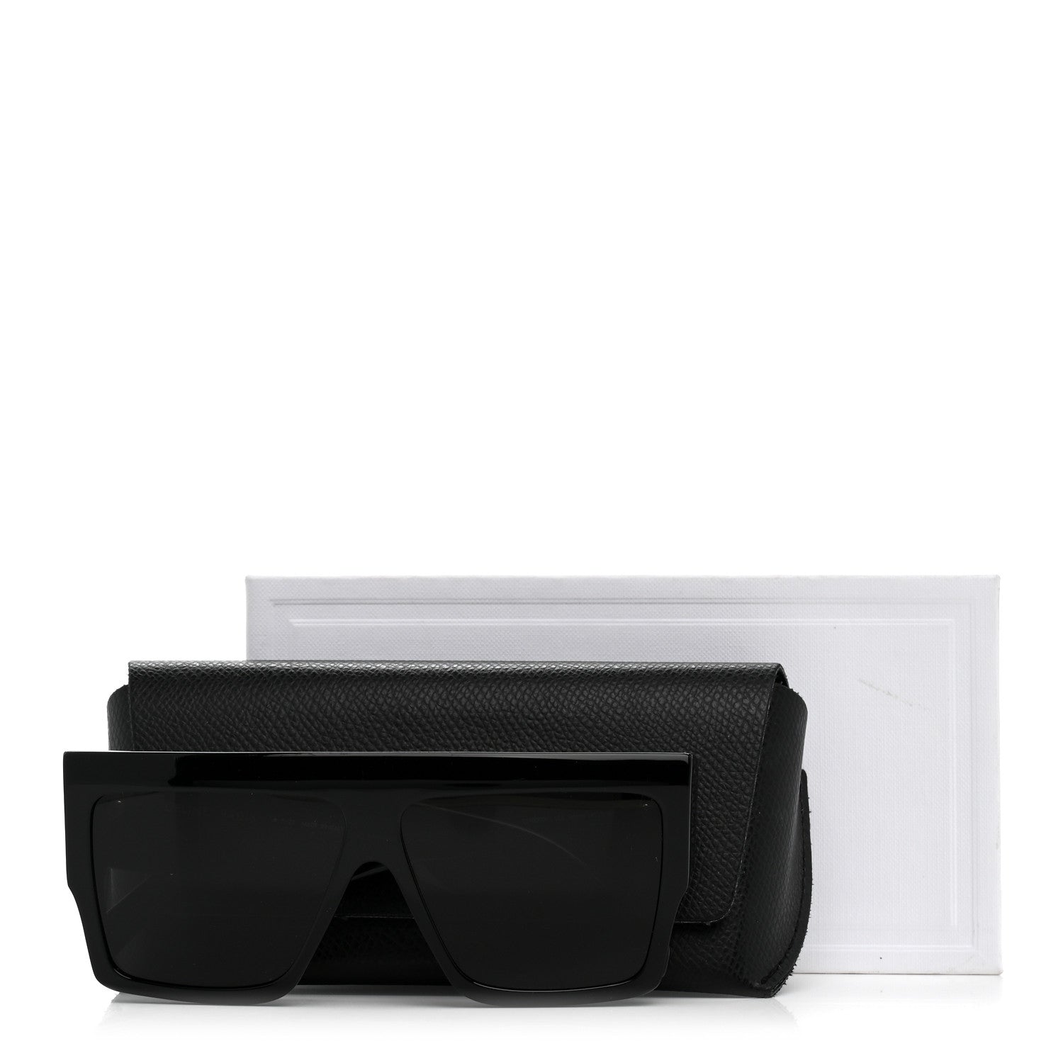Celine Acetate Flat Top Rectangular Sunglasses CL400921 Black 8 of 8