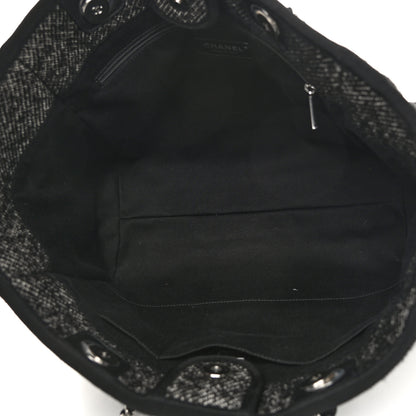 Chanel Mixed Fibers Calfskin Small Deauville Tote Black 4 of 10
