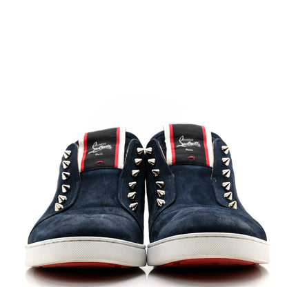 Christian Louboutin Suede Mens Fique A Vontade Sneakers 44.5 Blue 2 of 11