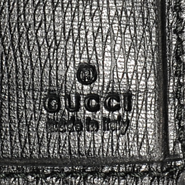 Gucci Shangai Calfskin Stirrup Long Wallet Black 6 of 7