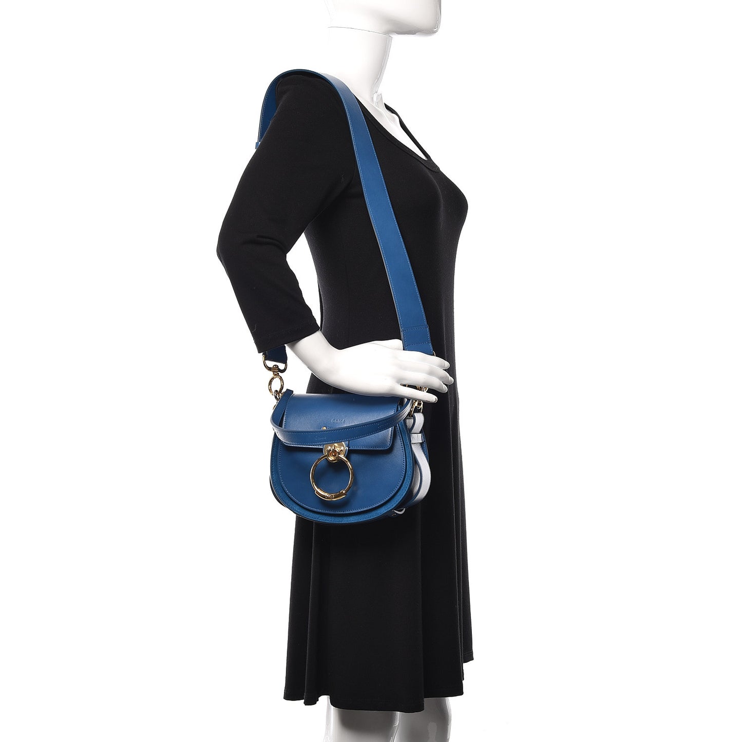 Calfskin Small Tess Bag Smoky Blue