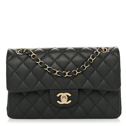 Chanel Caviar Quilted Small Double Flap Dark Grey 1 of 10