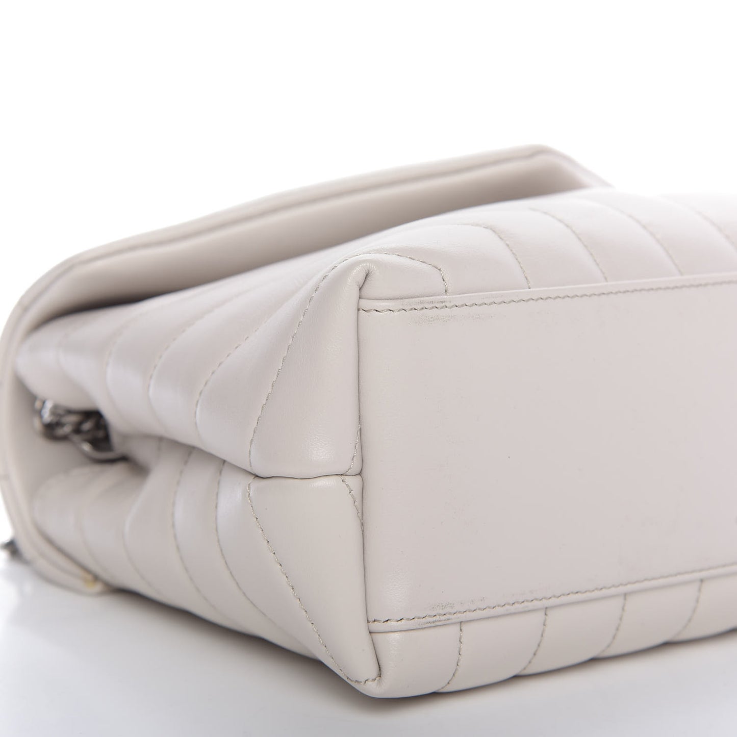 Calfskin Y Quilted Monogram Small Loulou Chain Satchel Granite