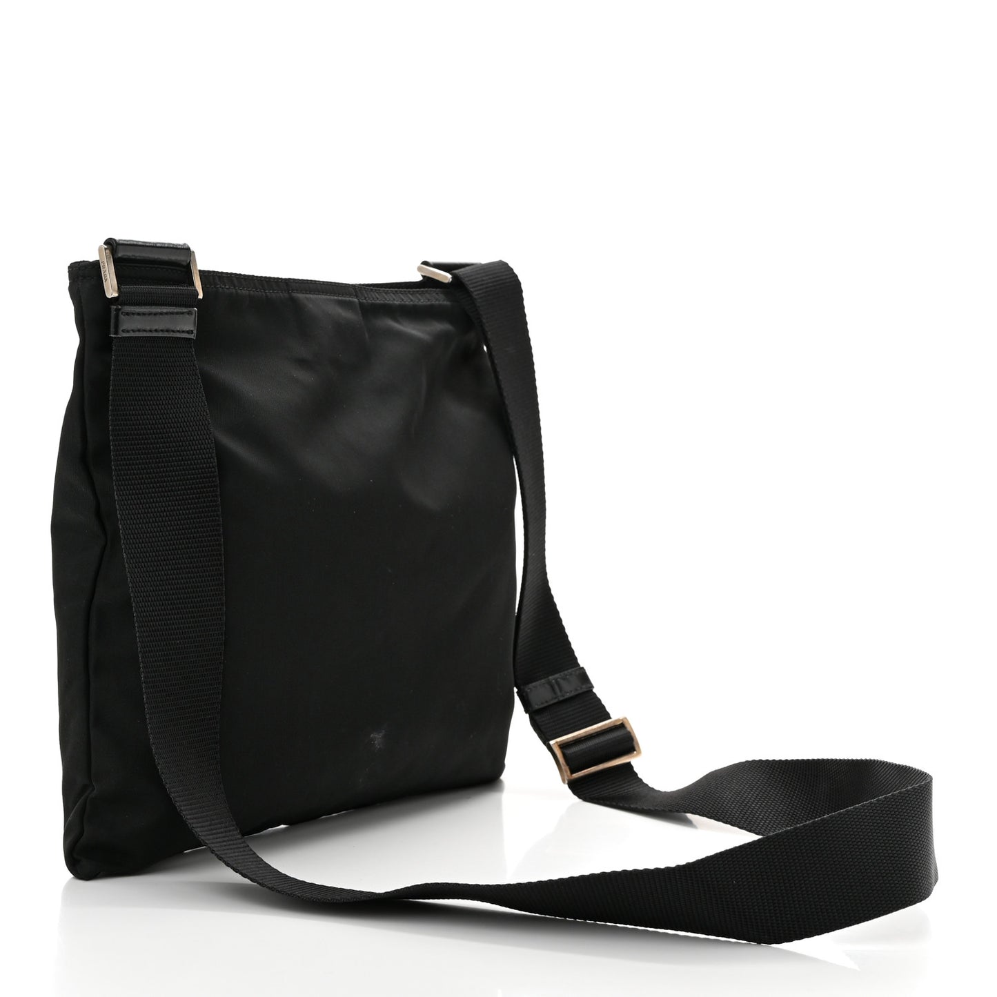 Nylon Vela Flat Messenger Bag Black