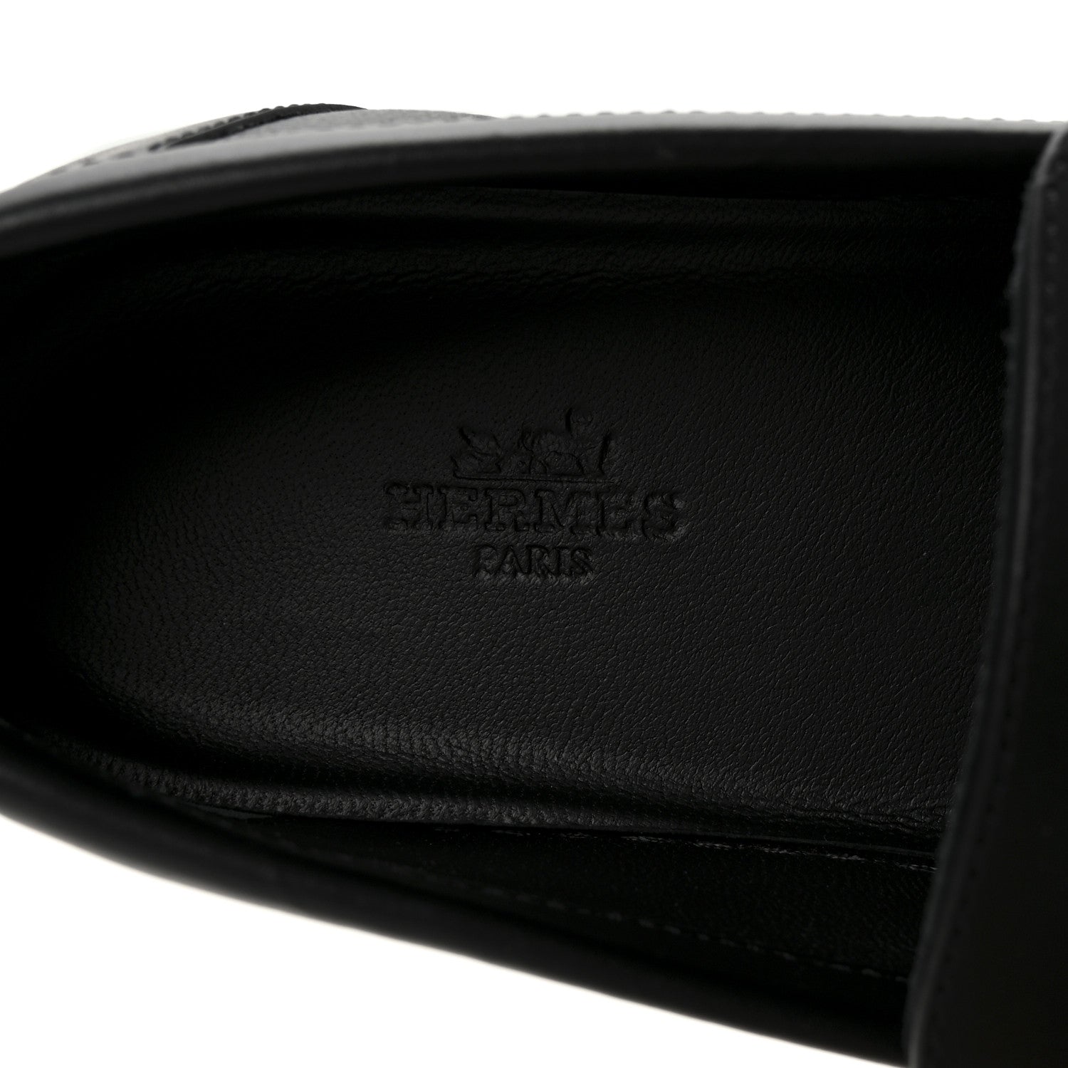 Hermes Epsom Calfskin Game Slip On Fringe Sneakers 38 Black 8 of 9