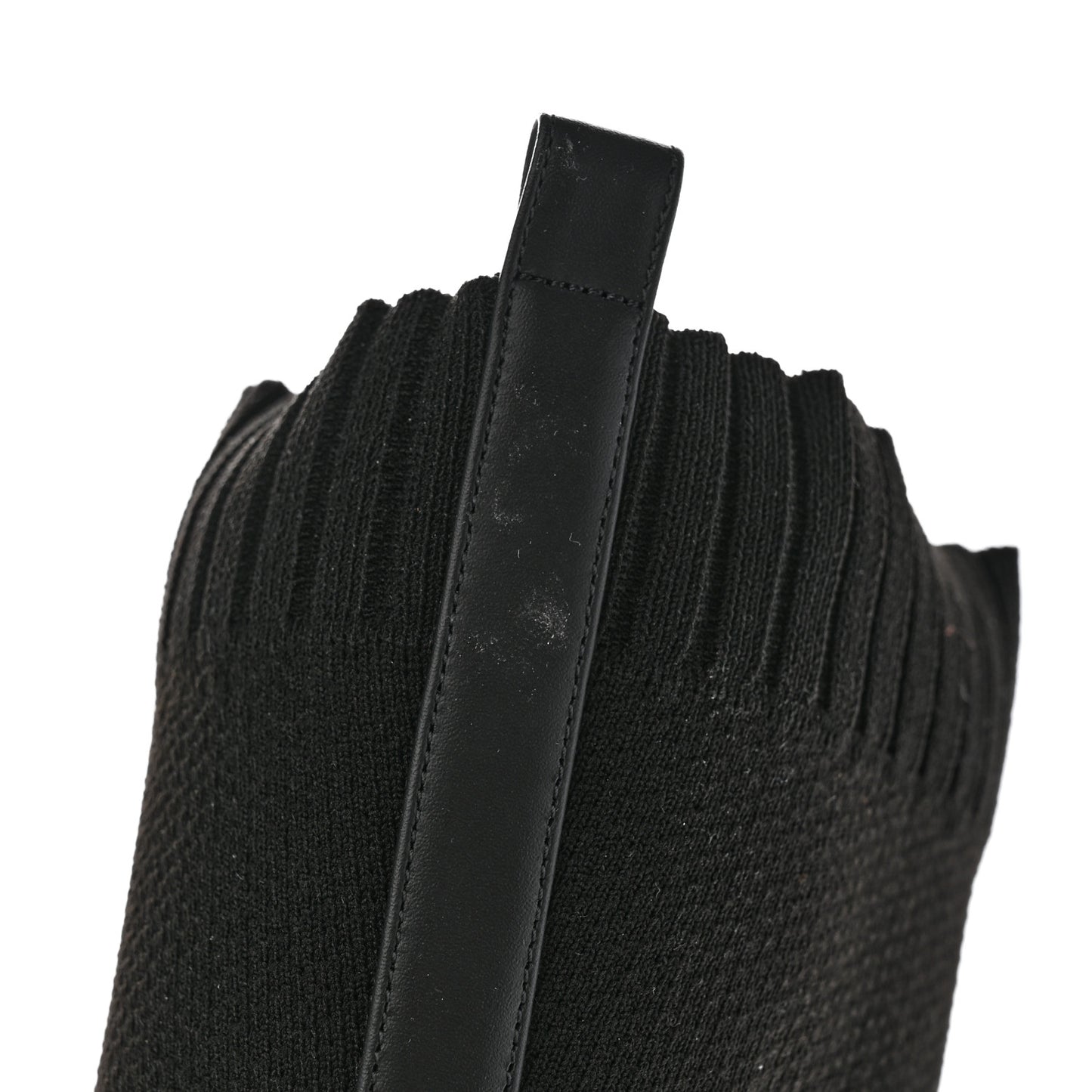 Knit Calfskin Fontaine 60 Boots 37 Black