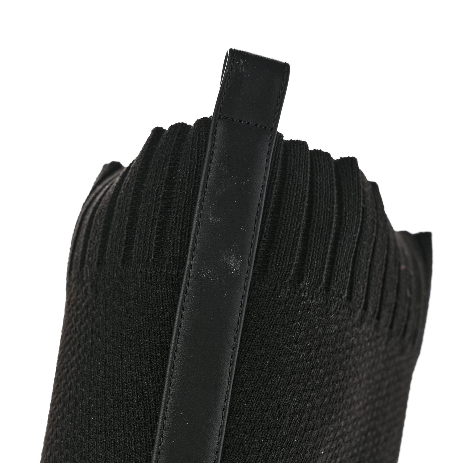 Hermes Knit Calfskin Fontaine 60 Boots 37 Black 10 of 11