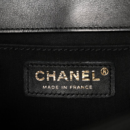 Chanel Lambskin Chevron Quilted Medium Boy Flap Black 6 of 10