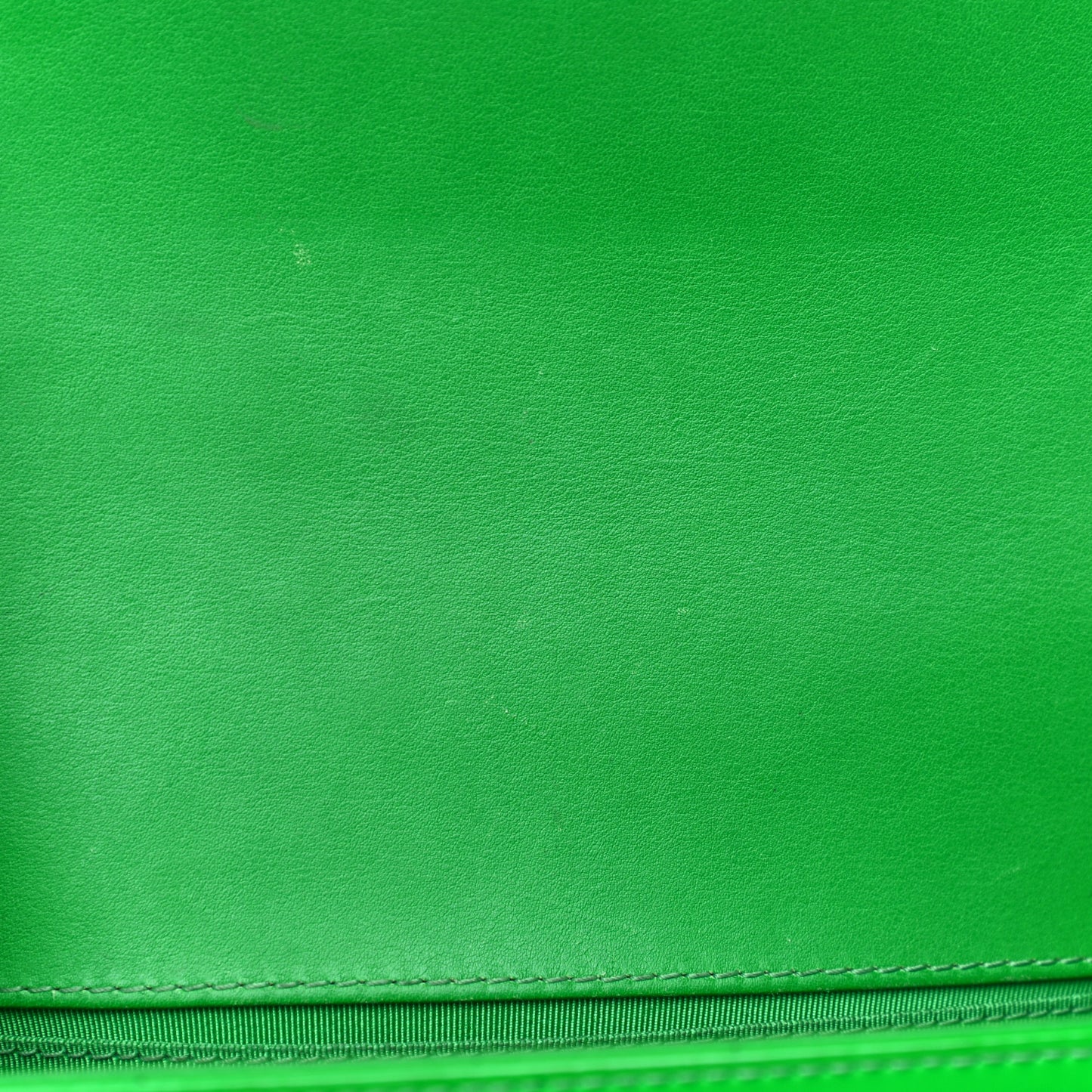 Patent Quilted Small Boy Flap Green