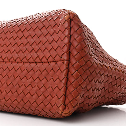 Bottega Veneta Lambskin Intreccio Medium Cabat Rust 12 of 13