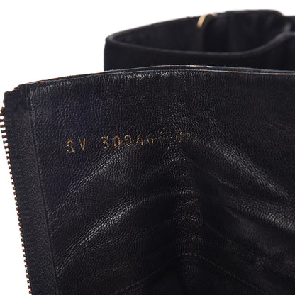 Saint Laurent Suede Corset Wedge Boots 37.5 Black 9 of 12