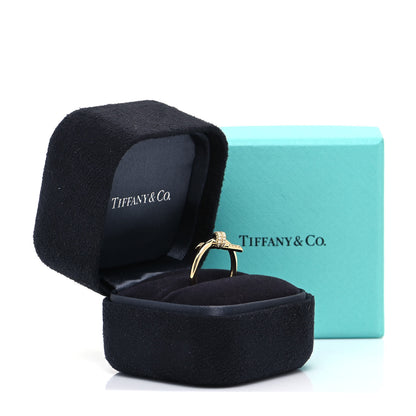 Tiffany 18K Yellow Gold Diamond Small Knot Ring 47 4 5 of 5