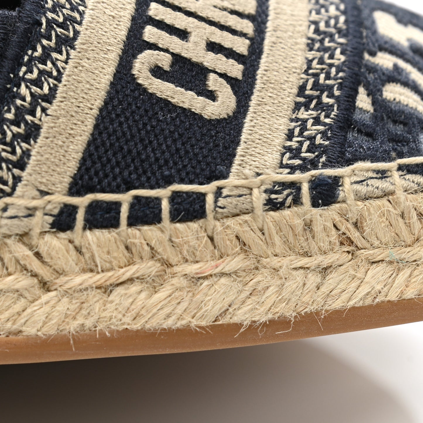 Oblique Embroidered Granville 15mm Espadrilles 38 Deep Blue
