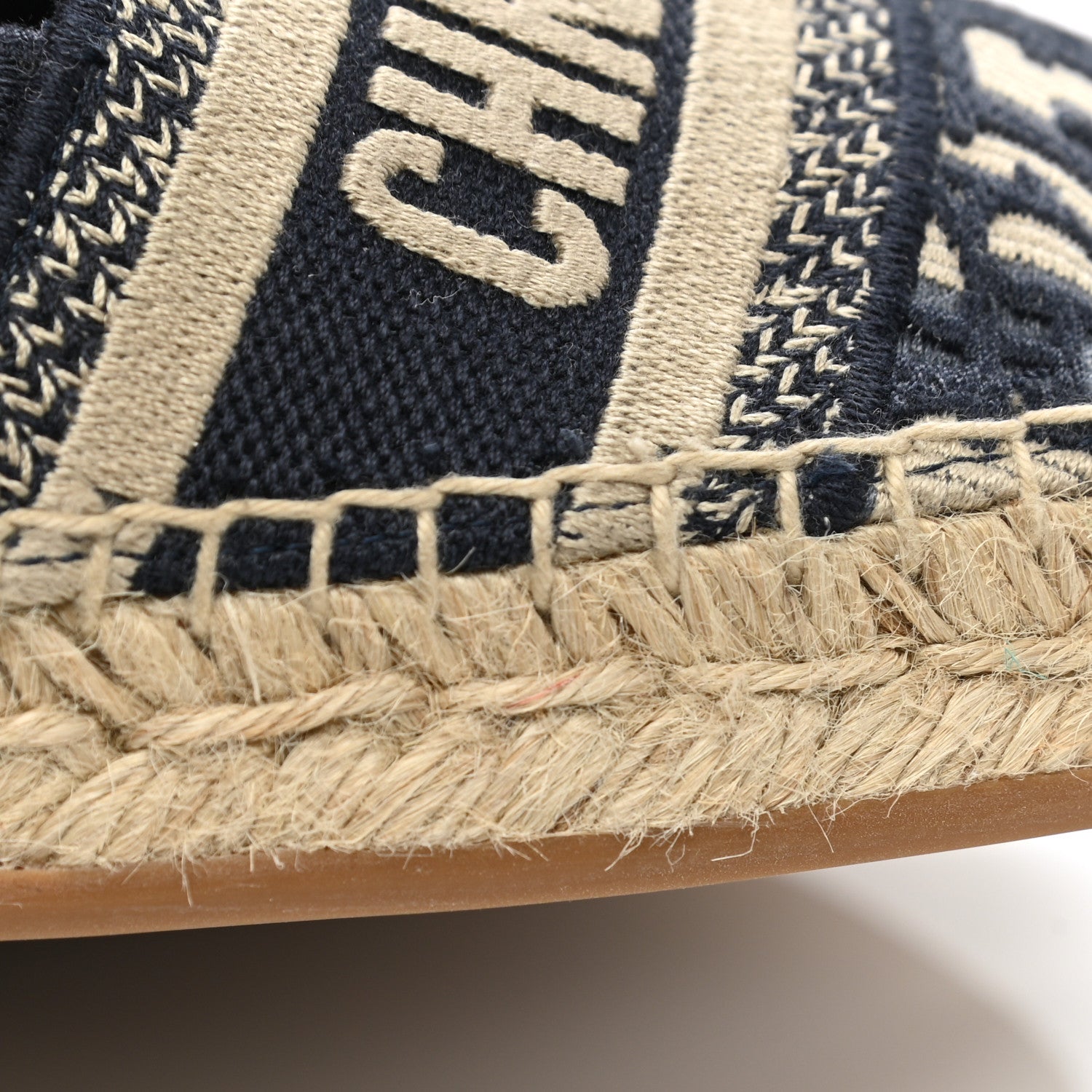 Christian Dior Oblique Embroidered Granville 15mm Espadrilles 38 Deep Blue 11 of 11