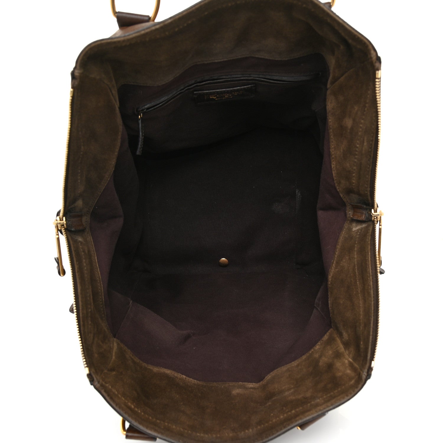 Saint Laurent Calfskin Medium Downtown Tote Brown 5 of 19