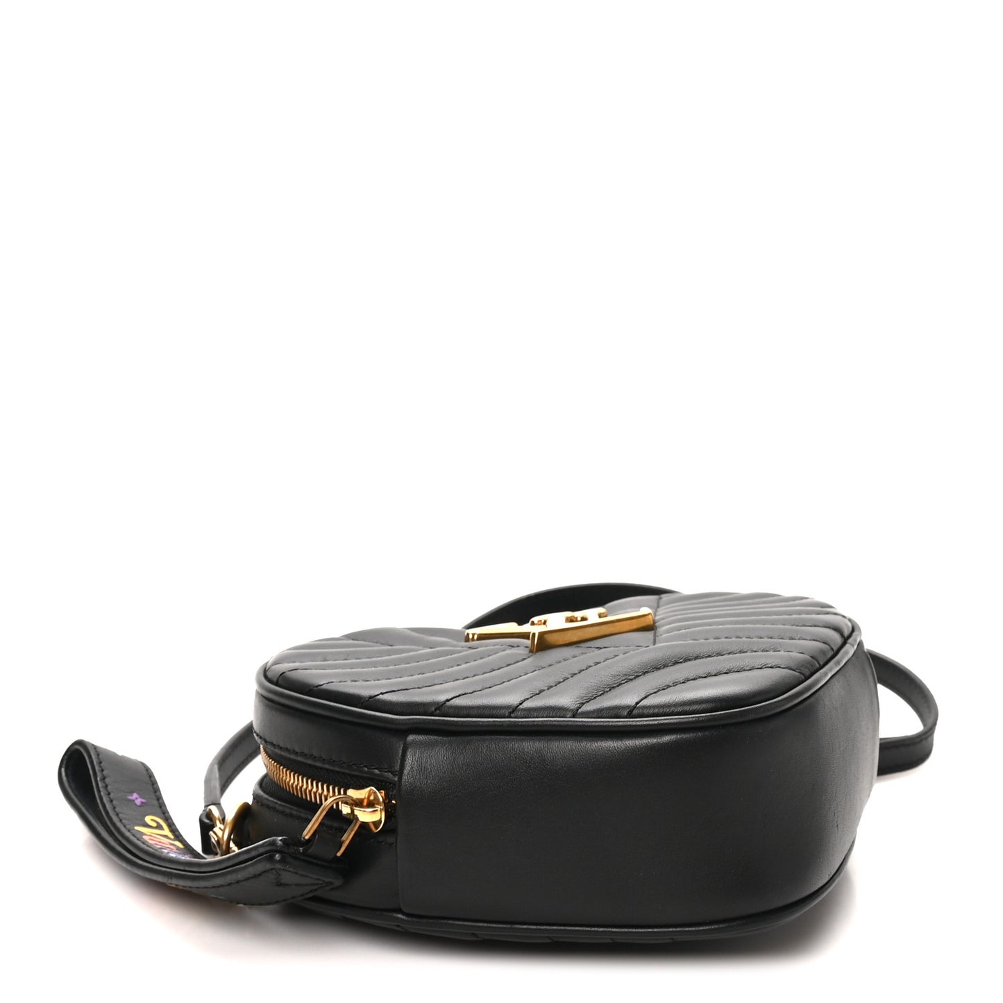 Calfskin New Wave Heart Bag Black