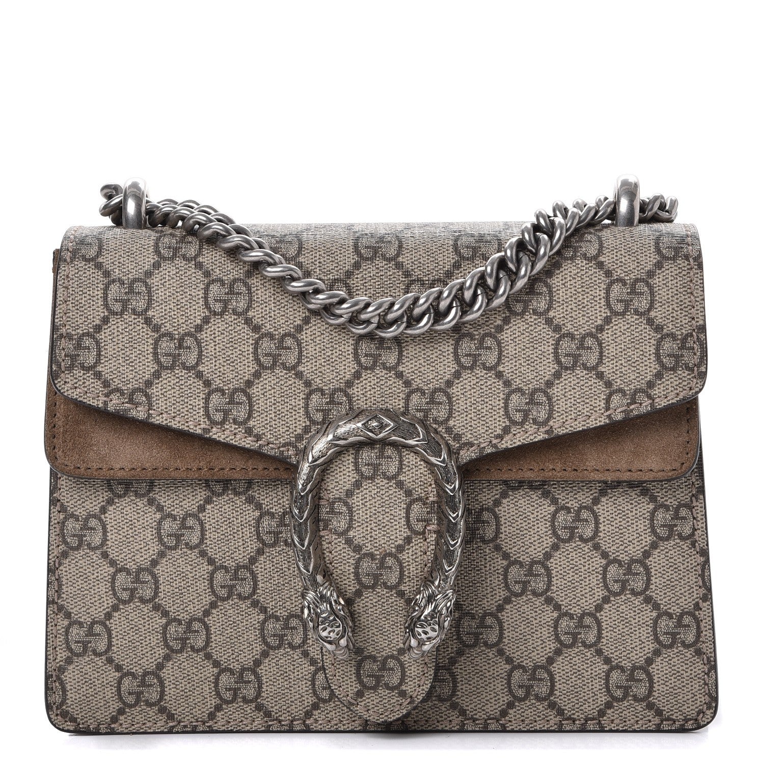 Gucci GG Supreme Monogram Mini Dionysus Shoulder Bag Taupe 1 of 10