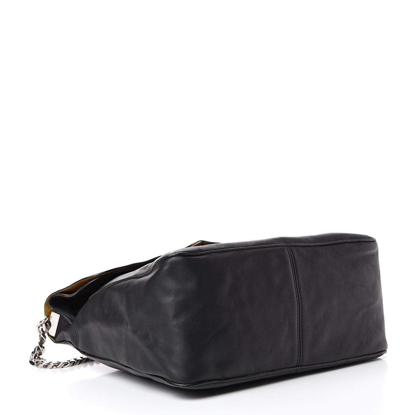 Lambskin Medium Gourmette Shoulder Bag Black
