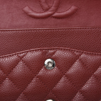 Chanel Caviar Quilted Medium Double Flap Dark Red 14 of 16