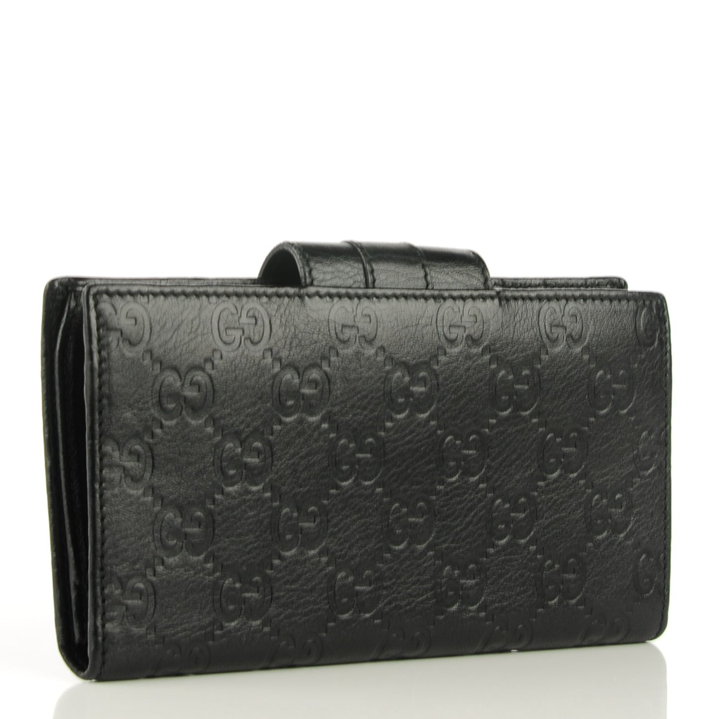 Guccissima Ladies Web Long Wallet Black