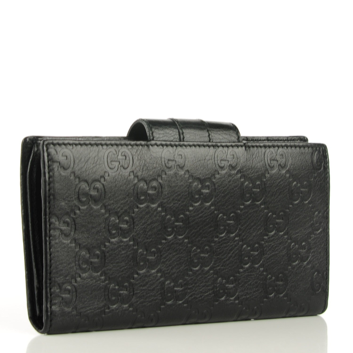 Gucci Guccissima Ladies Web Long Wallet Black 3 of 7