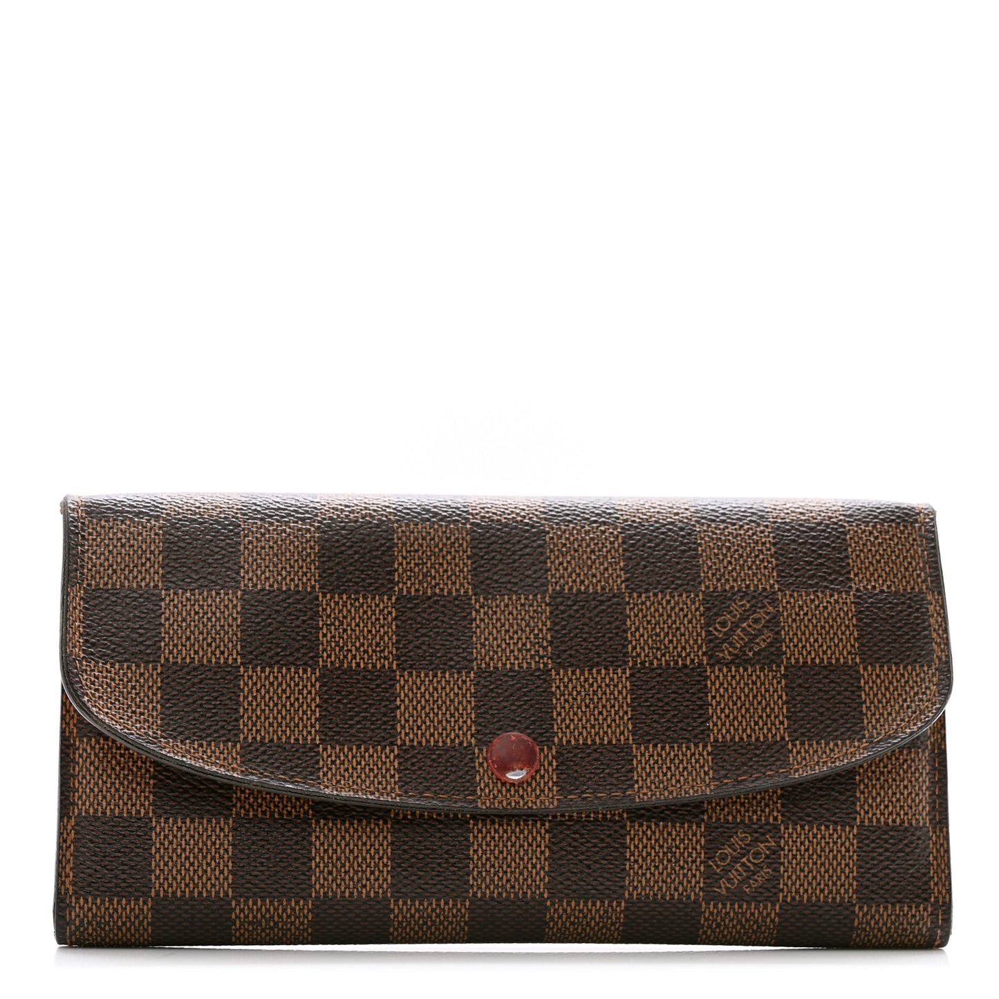 Damier Ebene Emilie Wallet Red