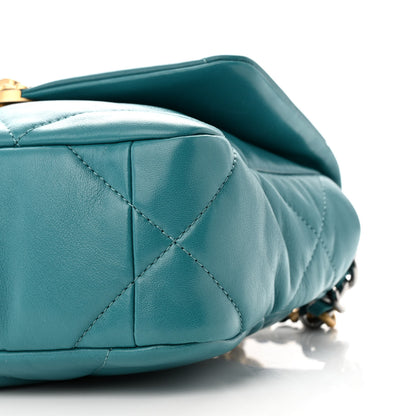 Chanel Goatskin Quilted Medium Chanel 19 Flap Turquoise 10 of 11