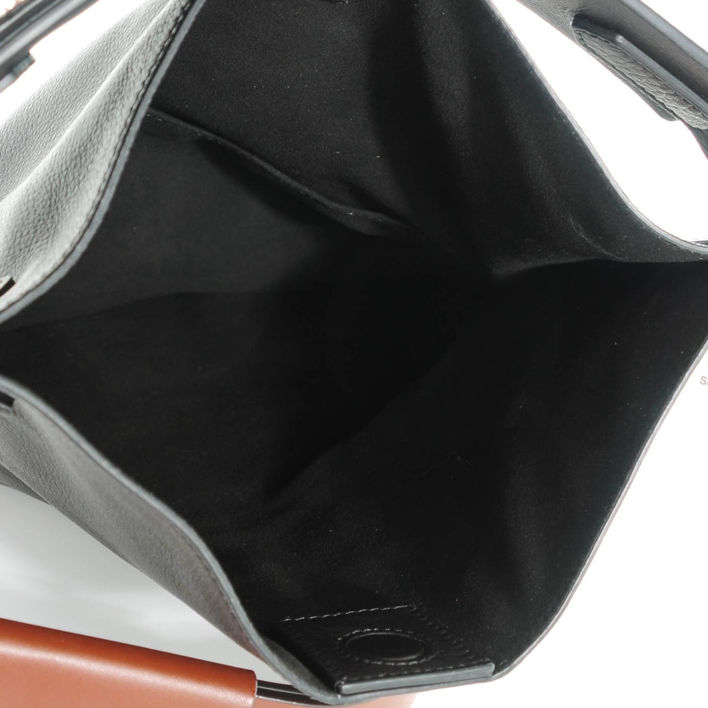 Calfskin Studded Postino Fold Over Shoulder Bag Black Pattern