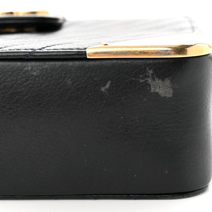 Chanel Calfskin Chevron Quilted Rock The Corner Minaudiere Bag Black 12 of 12