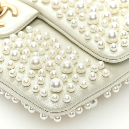 Chanel Lambskin Pearls Flap White 9 of 9