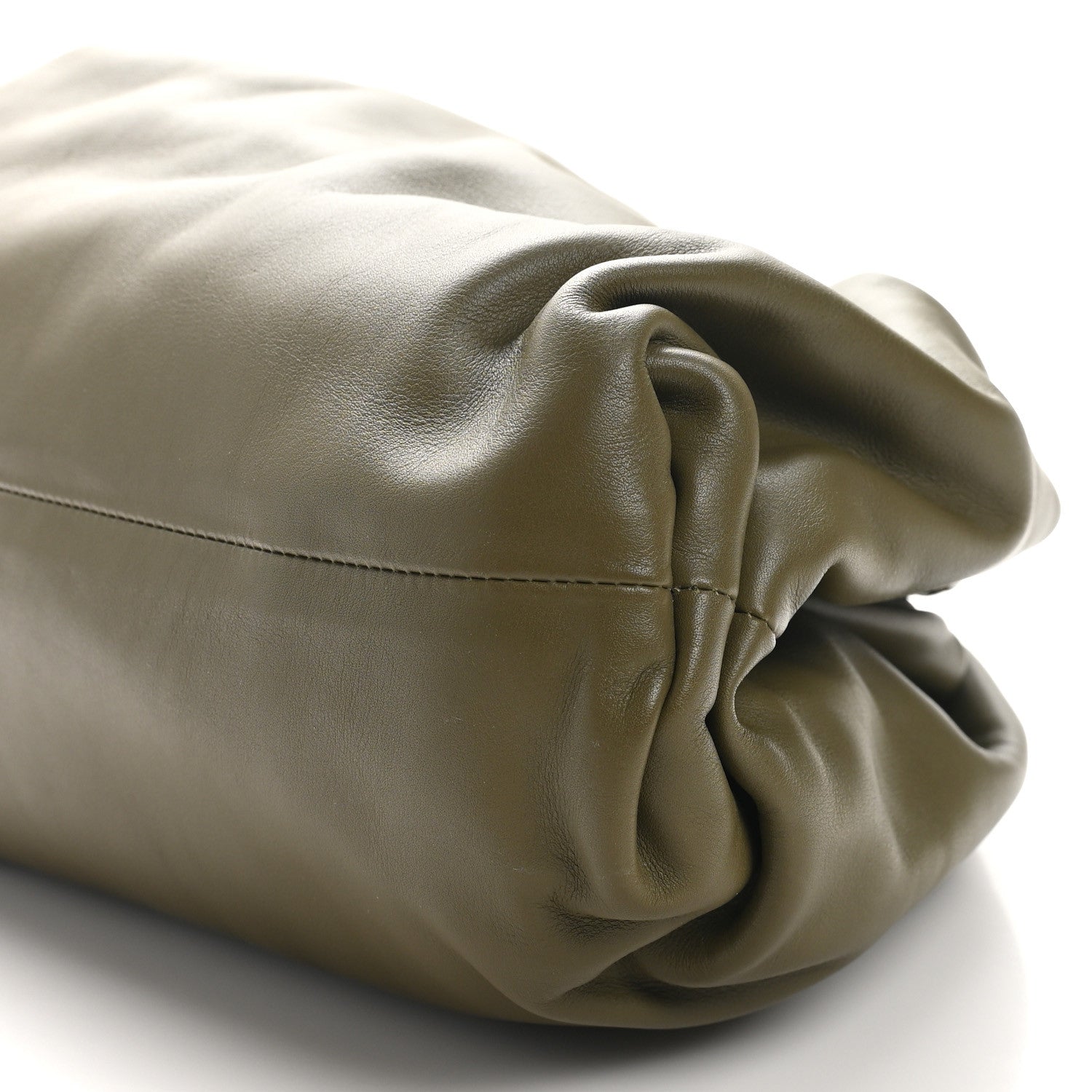 Bottega Veneta Smooth Butter Calf The Pouch Oversized Clutch Mud 7 of 8