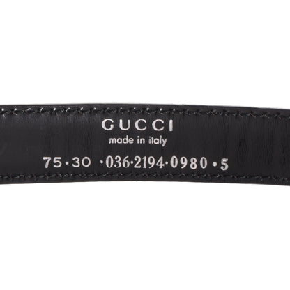 Gucci Patent Leather GG Belt 75 30 Black 3 of 4