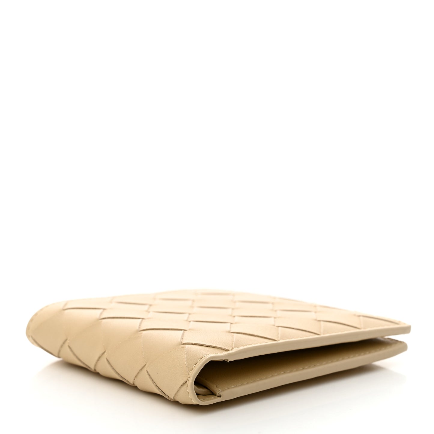 Nappa Maxi Intrecciato Bi-Fold Wallet Porridge
