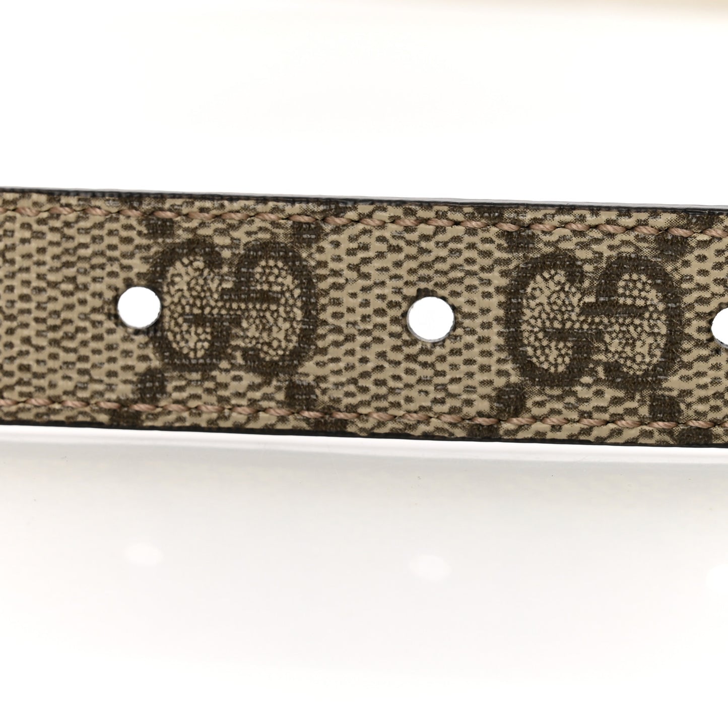 Calfskin GG Supreme Monogram Double G Reversible 20mm Belt 95 38 Beige Mystic White