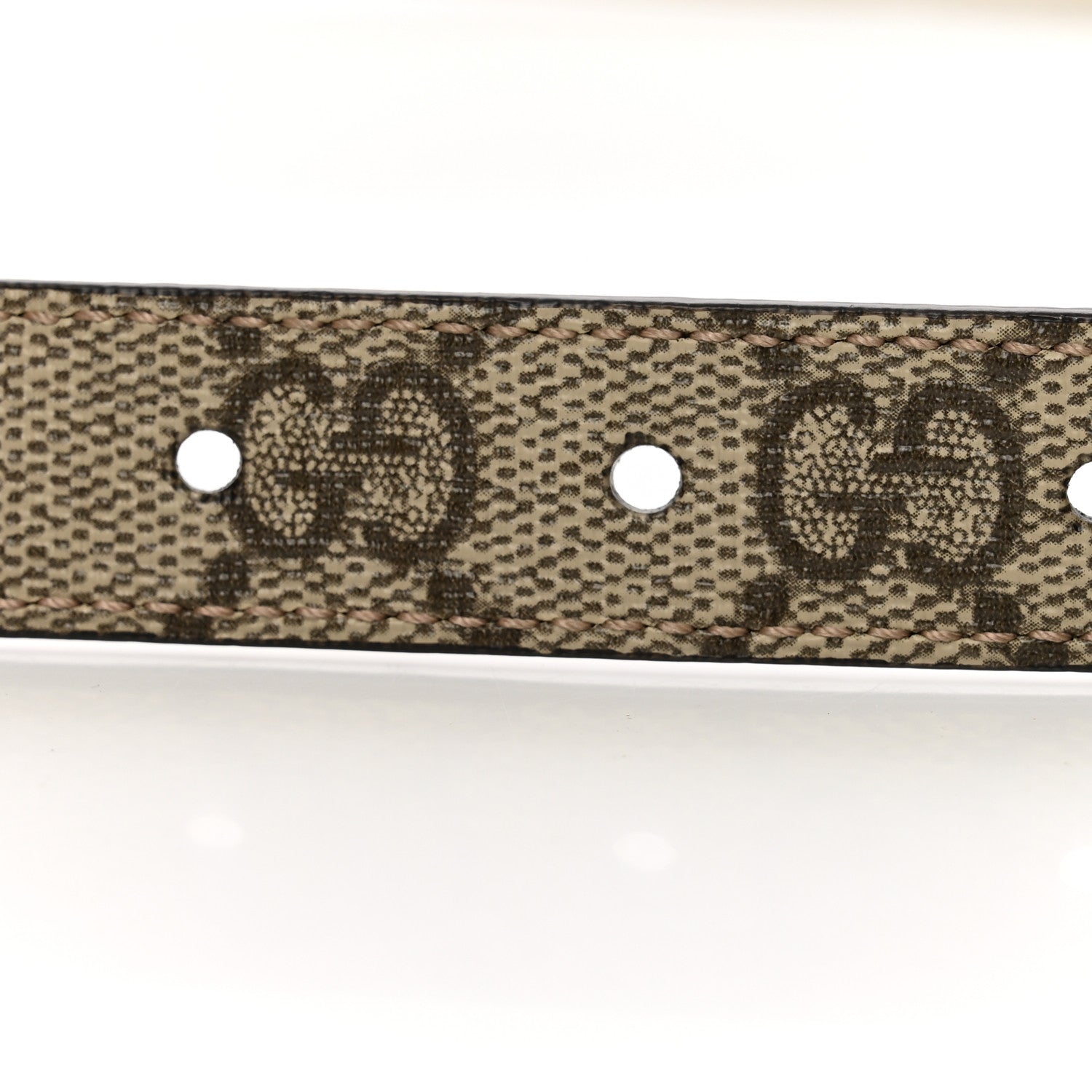 Gucci Calfskin GG Supreme Monogram Double G Reversible 20mm Belt 95 38 Beige Mystic White 5 of 6