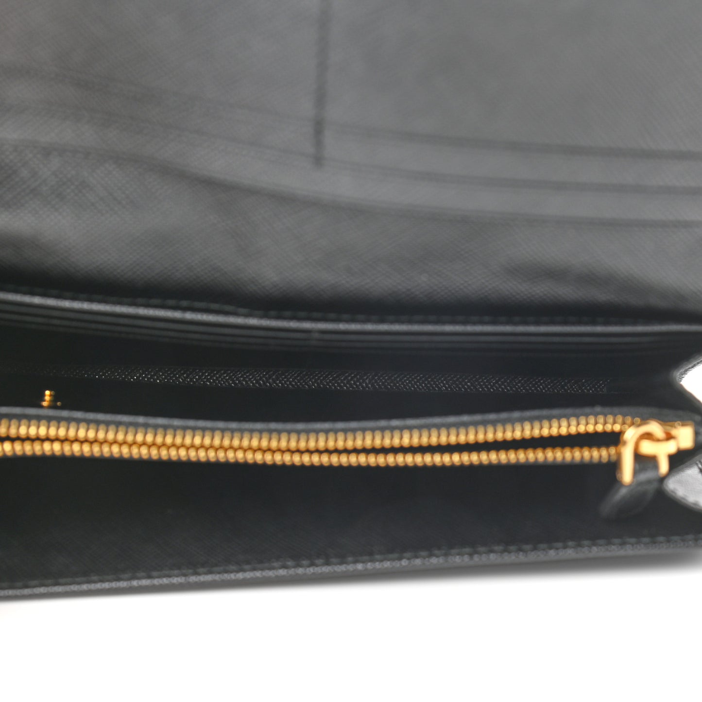 Saffiano Metal Continental Flap Wallet Black