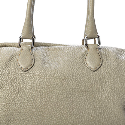Fendi Calfskin Romano Selleria Tote Grey 13 of 13
