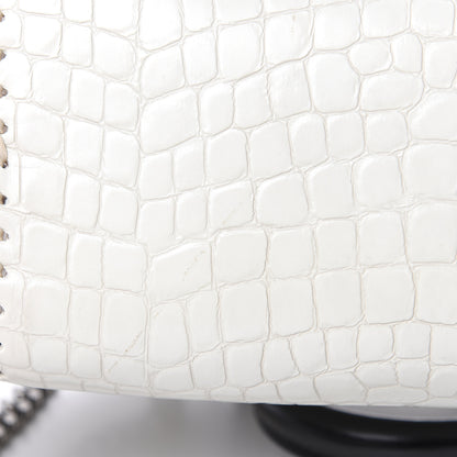 Stella McCartney Faux Leather Crocodile Embossed Mini Falabella Box Top Handle Bag White 13 of 13