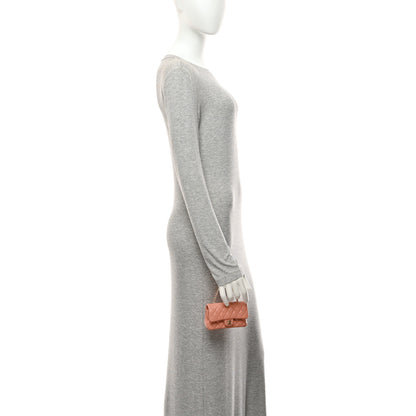 Chanel Lambskin Quilted Mini Flap Bag Charm With Hook Coral 2 of 11