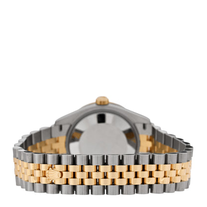 Rolex Stainless Steel 18K Yellow Gold Diamond Bezel 31mm Oyster Perpetual Datejust Watch Green Floral 278383RBR 3 of 5