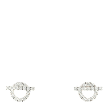 Hermes 18K White Gold Diamond Finesse Earrings 1 of 5