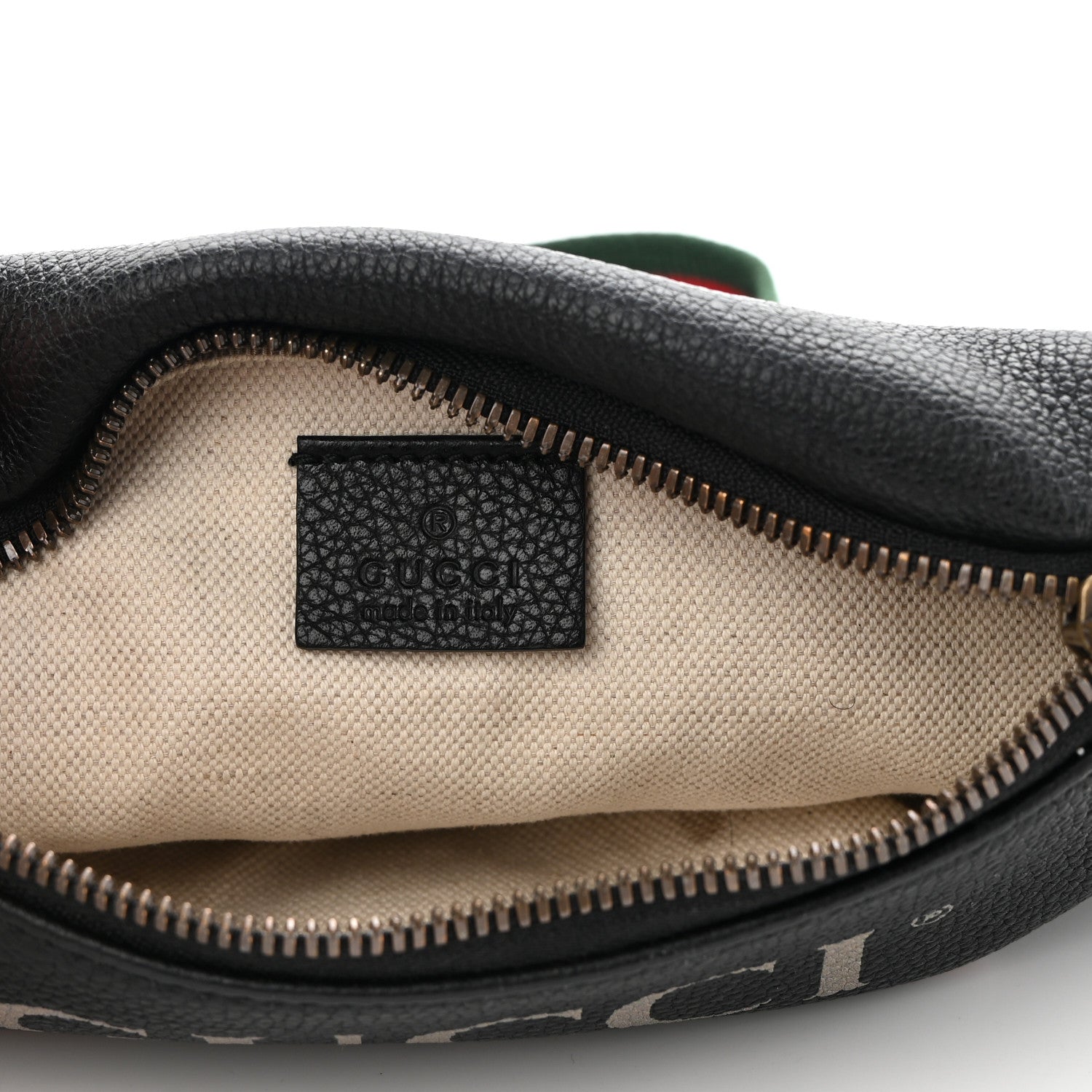 Gucci Grained Calfskin Small Logo Belt Bag Black 6 of 10