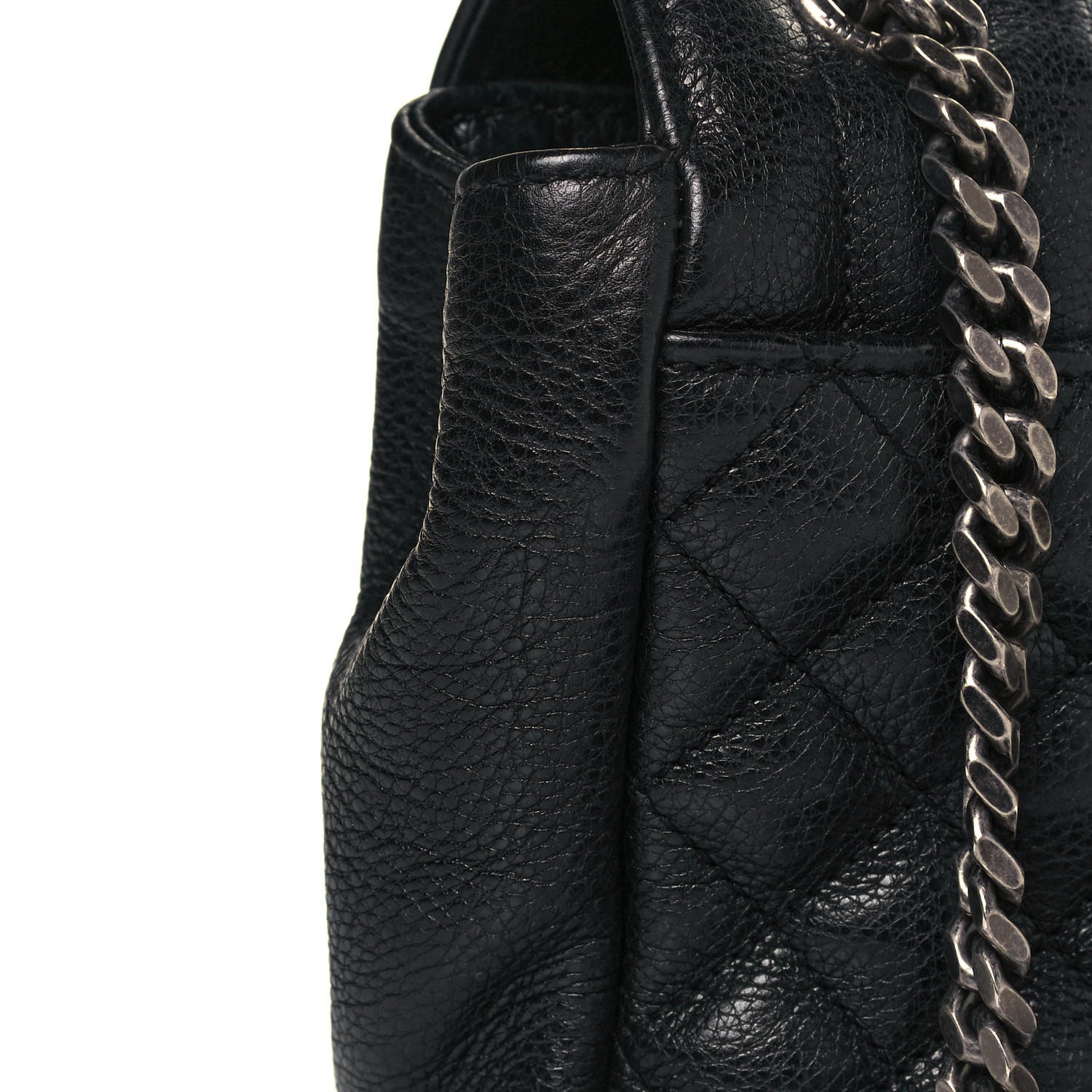 Saint Laurent Sheepskin Tri-Quilt Monogram Medium College Bag Black 19 of 20